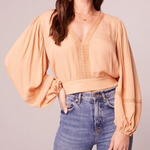 Light Camel Long Sleeve Top